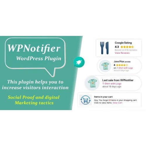 WPNotifier – Notification WordPress Marketing Plugin For Visitors Attention and Social Proof - Dghut