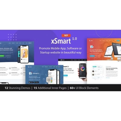 xSmart – App Landing Page WordPress Theme in Tech Presentation, Promo Marketing & Advertising Agency - Dghut
